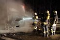 Bus brannte A 59 Rich Koeln AK Flughafen 11